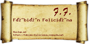 Fábián Feliciána névjegykártya